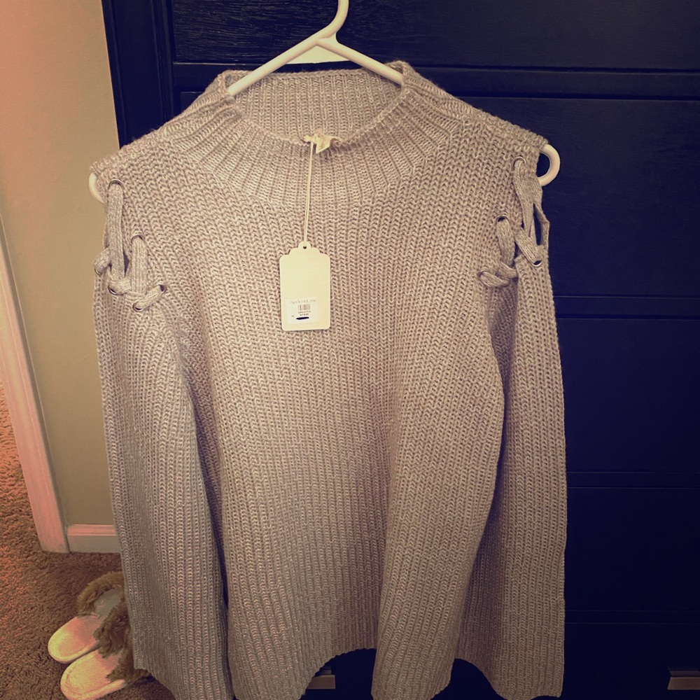 New with tags open shoulder sweater